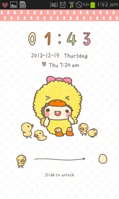 BeBe(Chick) Go Locker theme android App screenshot 1